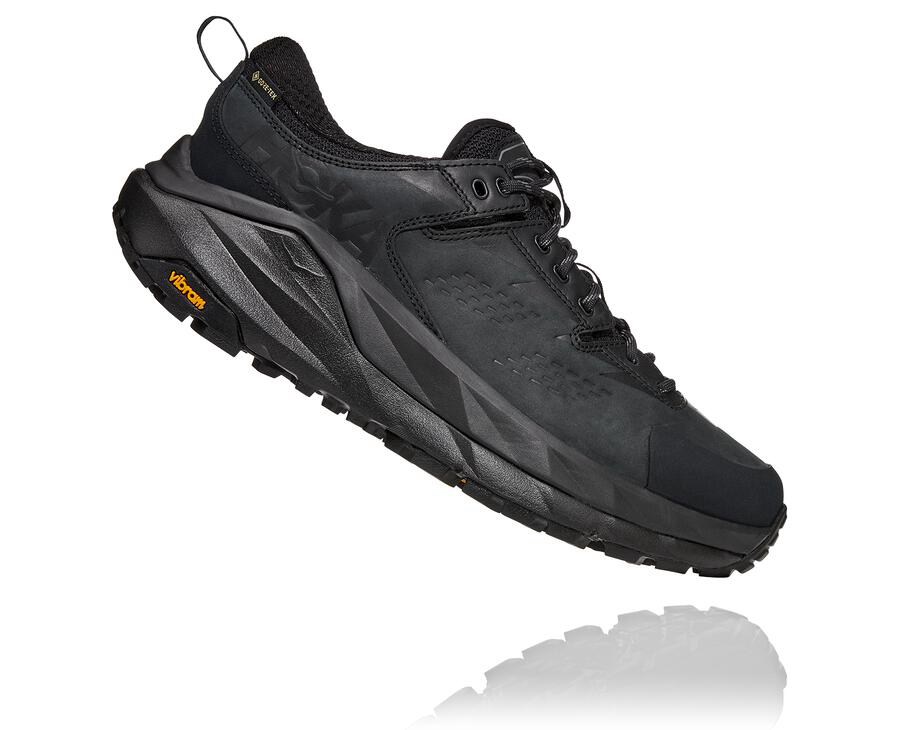 Hoka Australia One One Kaha Low GORE-TEX - Mens Trail Shoes Black - OGXKA-9287